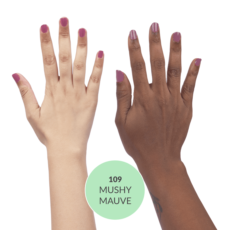Mushy Mauve 109, 21 TOXIN FREE | WITH AHA & LOTUS EXTRACT | INTENSE COLOR