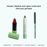 Choose 1 Lipstick and 1 Glow Multi-stick with your Gel Kajal