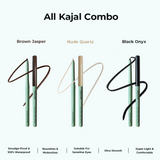 All Day Gel Kajal Black, Brown and Nude Combo: SMUDGEPROOF | INTENSE COLORS | OPTHALMOLOGICALLY TESTED