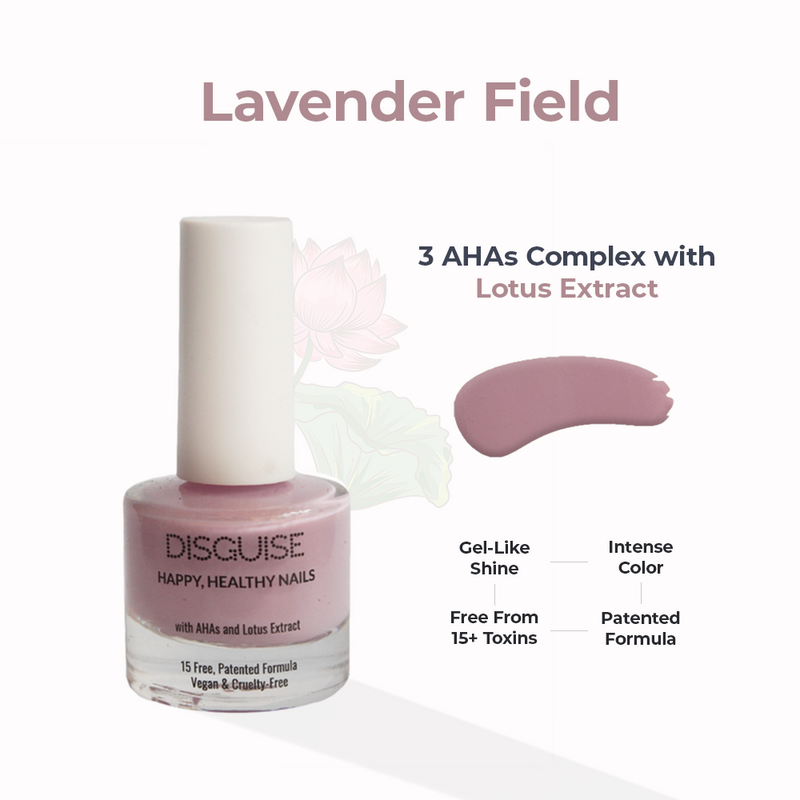 Lavender Field 120, 21 TOXIN FREE | WITH AHA & LOTUS EXTRACT | INTENSE COLOR