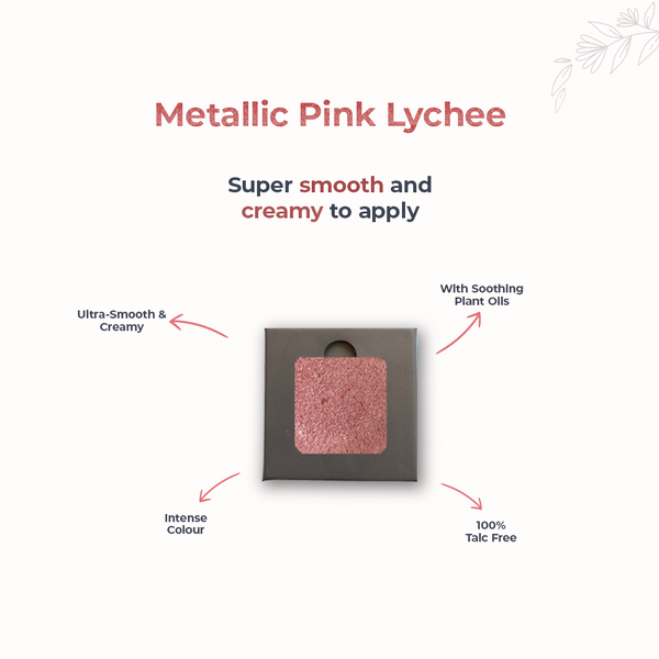 Metallic Pink Lychee 207 - Eyeshadow, NO TALC | INTENSE COLOR | WITH SOOTHING PLANT OILS | ULTRA-SMOOTH
