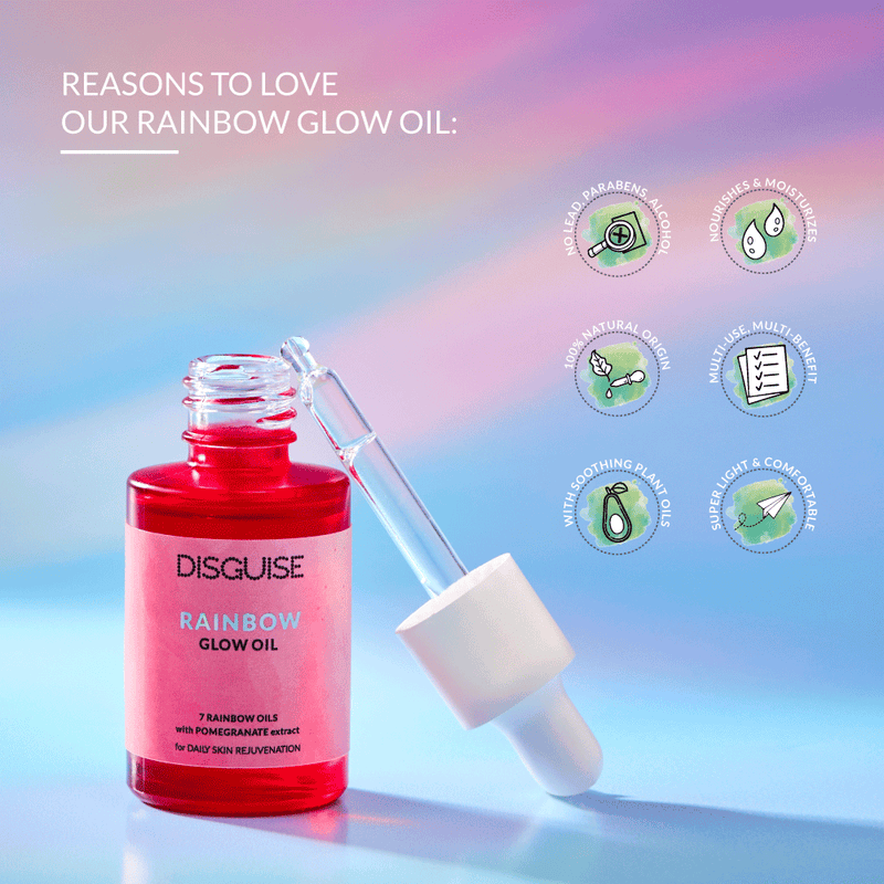 Rainbow Glow Oil: 100% NATURAL | SUPER-LIGHT | MOISTURISES & REPAIRS