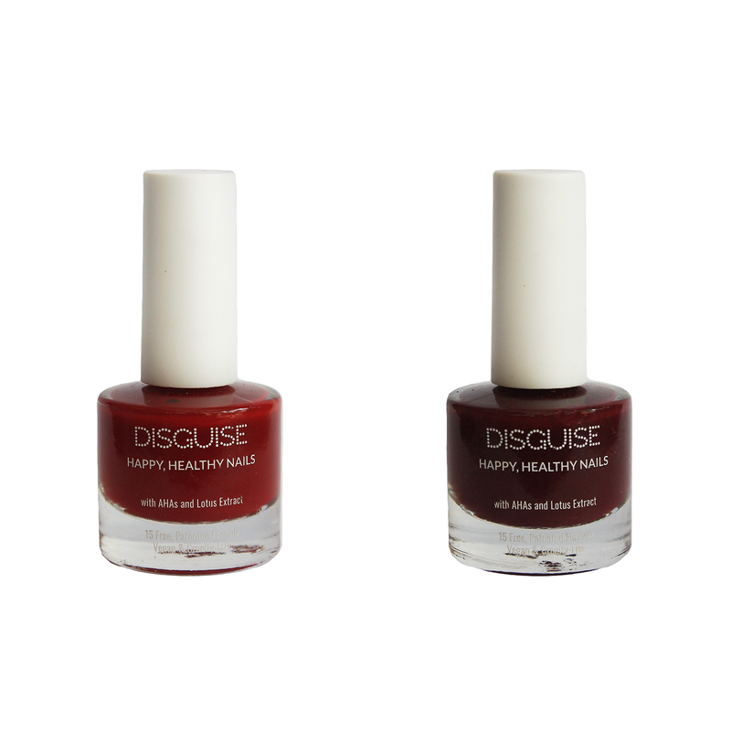 Ladybug Red 102 + Mulberry 101 - Nail Colour, 21 TOXIN FREE | WITH AHA & LOTUS EXTRACT | INTENSE COLOR