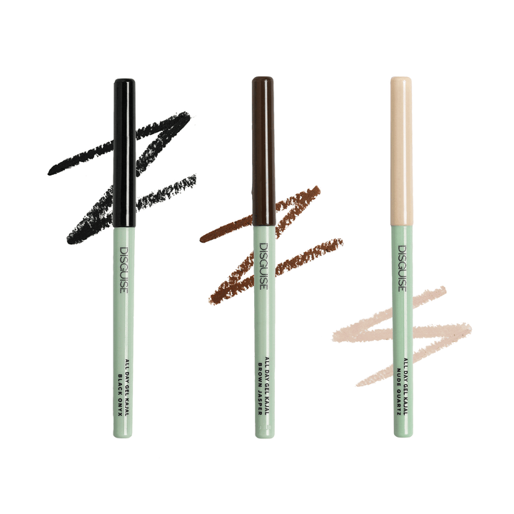 Xxxii Kajal Video Hd - Buy All Kajal Combo - Set of 3 Ultra-Smooth All Day Gel Kajal/Eyeliner  Online | Black, Brown, White Nude: Vegan, Cruelty-Free, Designed for Indian  Skin â€“ Disguise Cosmetics