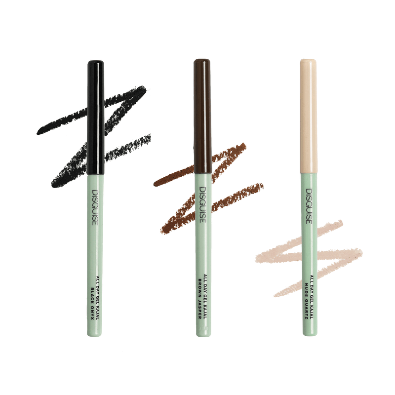 All Day Gel Kajal Black, Brown and Nude Combo: SMUDGEPROOF | INTENSE COLORS | OPTHALMOLOGICALLY TESTED
