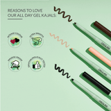 All Day Gel Kajal Black, Brown and Nude Combo: SMUDGEPROOF | INTENSE COLORS | OPTHALMOLOGICALLY TESTED