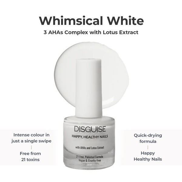 Whimsical White 123, 21 TOXIN FREE | WITH AHA & LOTUS EXTRACT | INTENSE COLOR